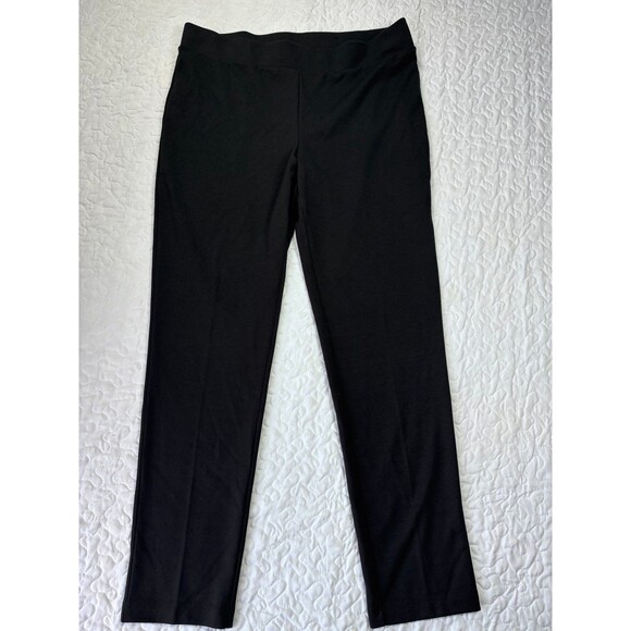 Relatively Black Straight Leg Stretch Casual Dress Pants size large - Picture 1 of 4